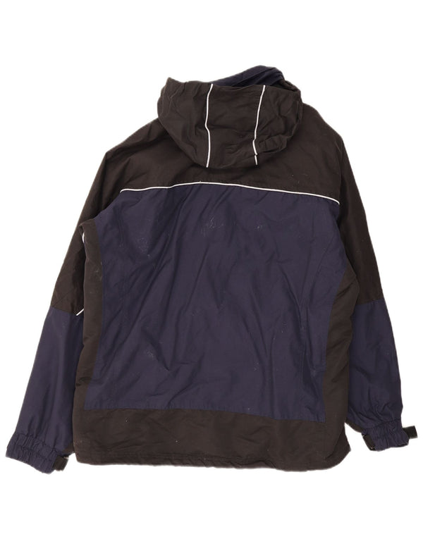 Fila Ανδρικό μπουφάν σκι με κουκούλα UK 38 Medium Navy Blue Colorblock Nylon Sports