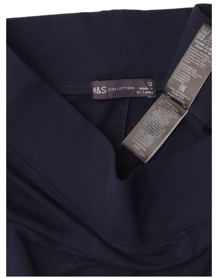Leggings da donna Marks & Spencer UK 12 viscosa media blu navy