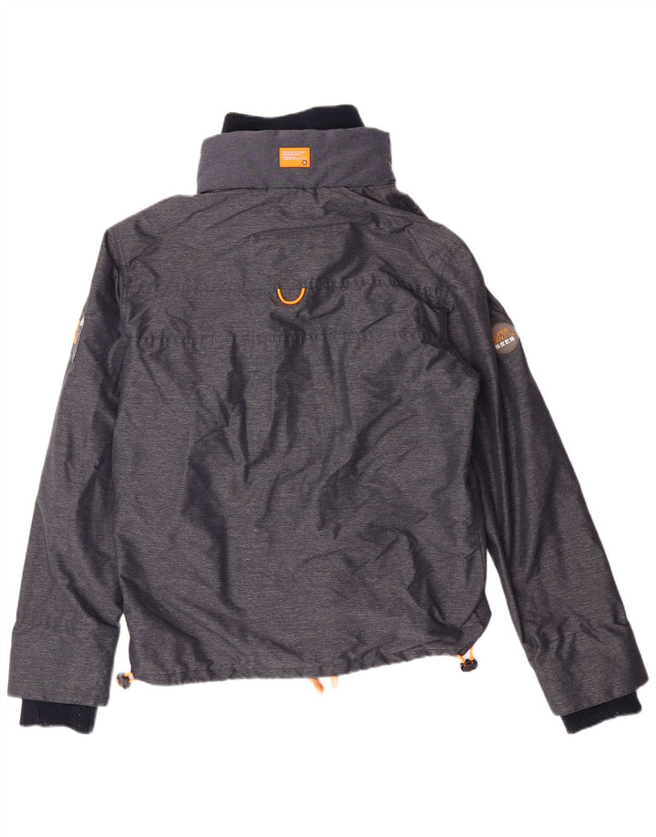 SUPERDRY Womens Windbreaker Jacket UK 14 Medium Blue Nylon