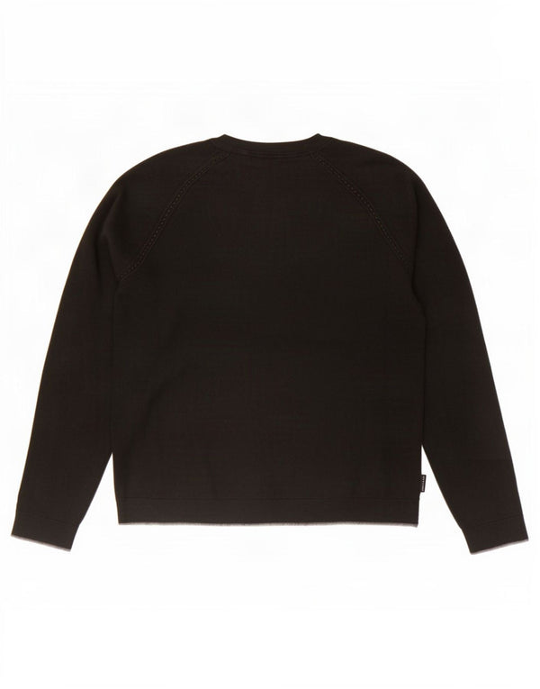 Damski sweter Ted Baker z okrągłym dekoltem, UK 14, średni czarny, bawełniany