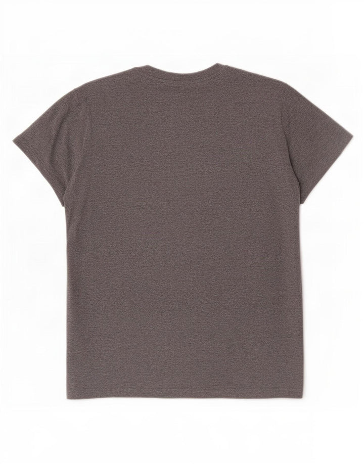 T-shirt grafica da uomo Superdry Top in cotone chiazzato grigio medio