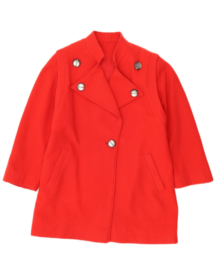 Soprabito vintage da donna UK 14 grande lana rossa