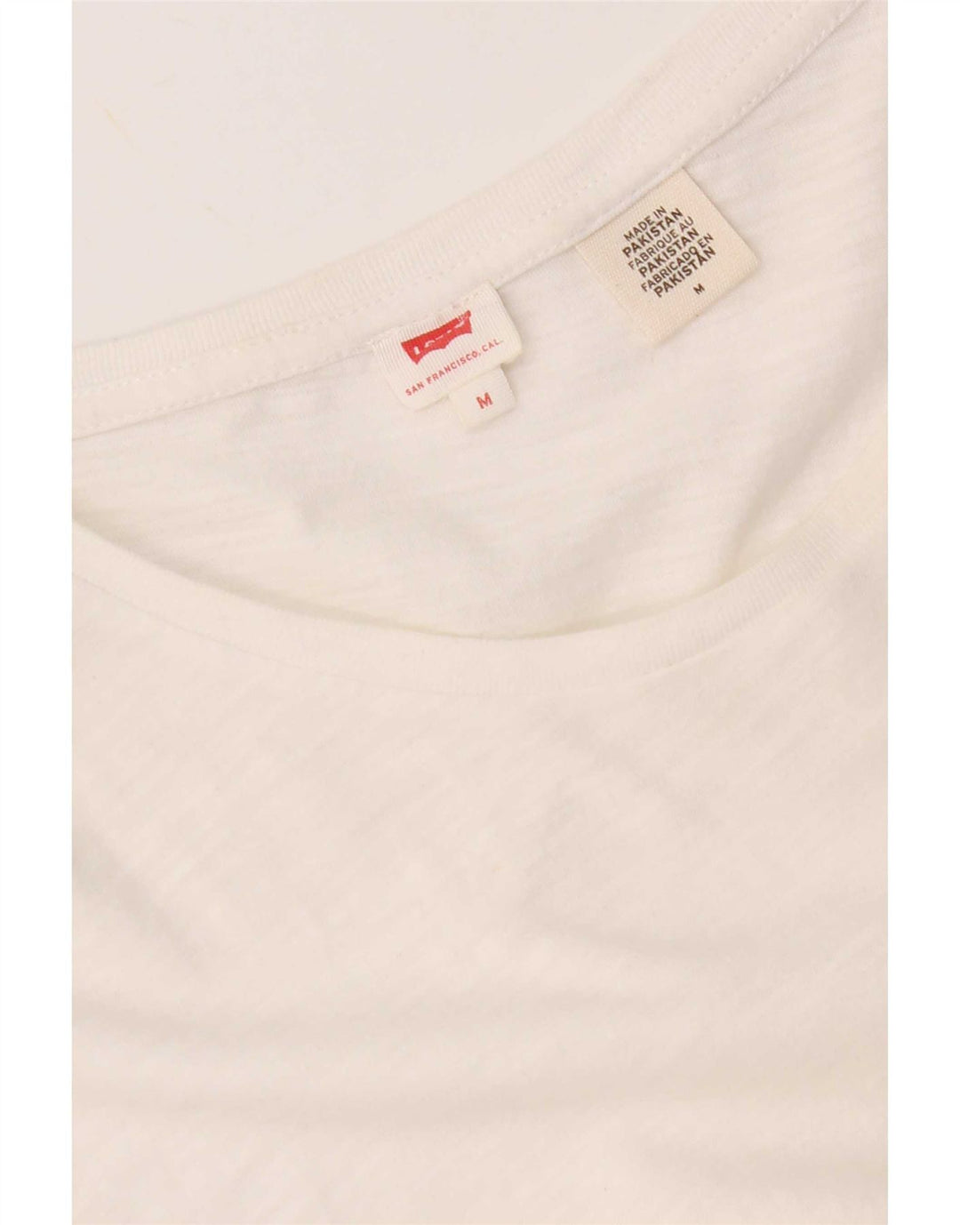 Levi's Dame T-Shirt Top UK 14 Medium White Flecked