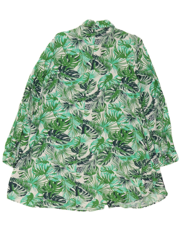 Carrera Robe chemise surdimensionnée pour femme UK 10 Petite viscose florale verte