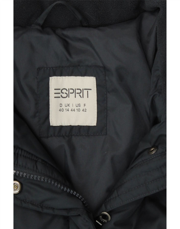 Esprit Womens Padded Coat UK 14 Large Navy Blue Polyester