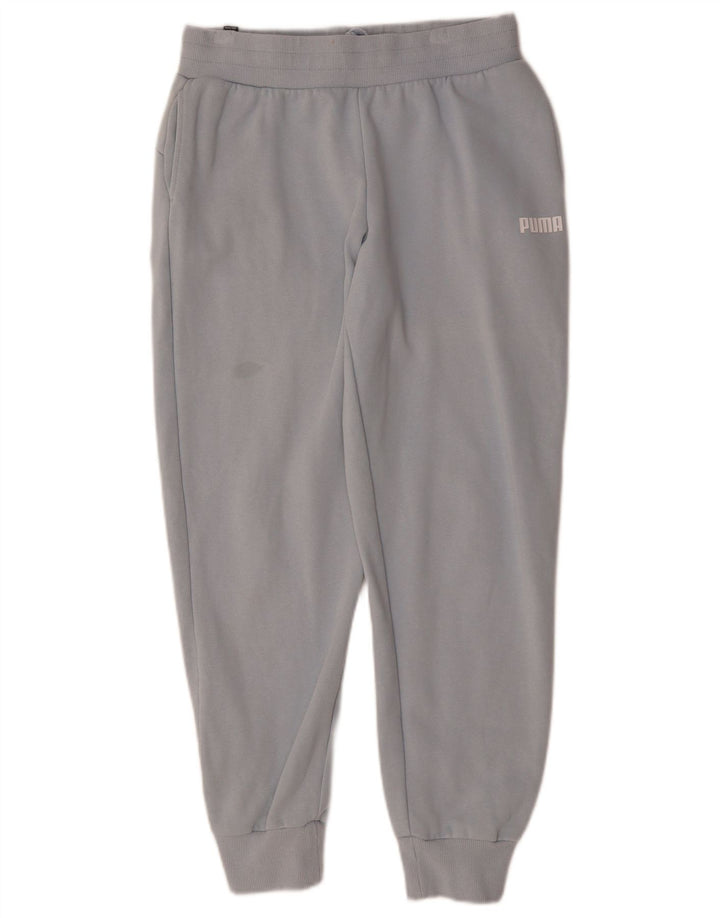 PUMA Mens Tracksuit Trousers Joggers Medium Blue Cotton