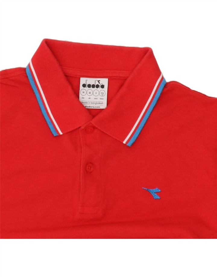 DIADORA Mens Polo Shirt Medium Red Cotton Vintage Diadora and Second-Hand Diadora from Messina Hembry 