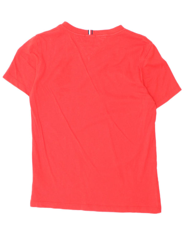Tommy Hilfiger Boys Graphic T-Shirt Top 11-12 Years Red Cotton