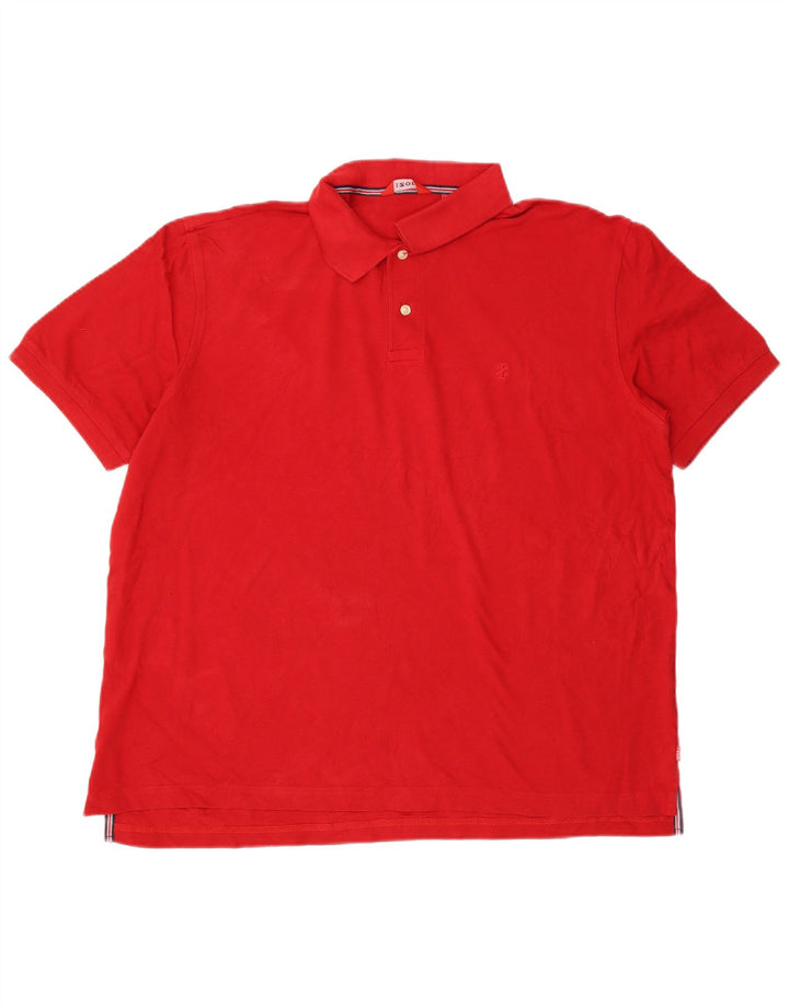 IZOD Mens Polo Shirt XL Red Cotton