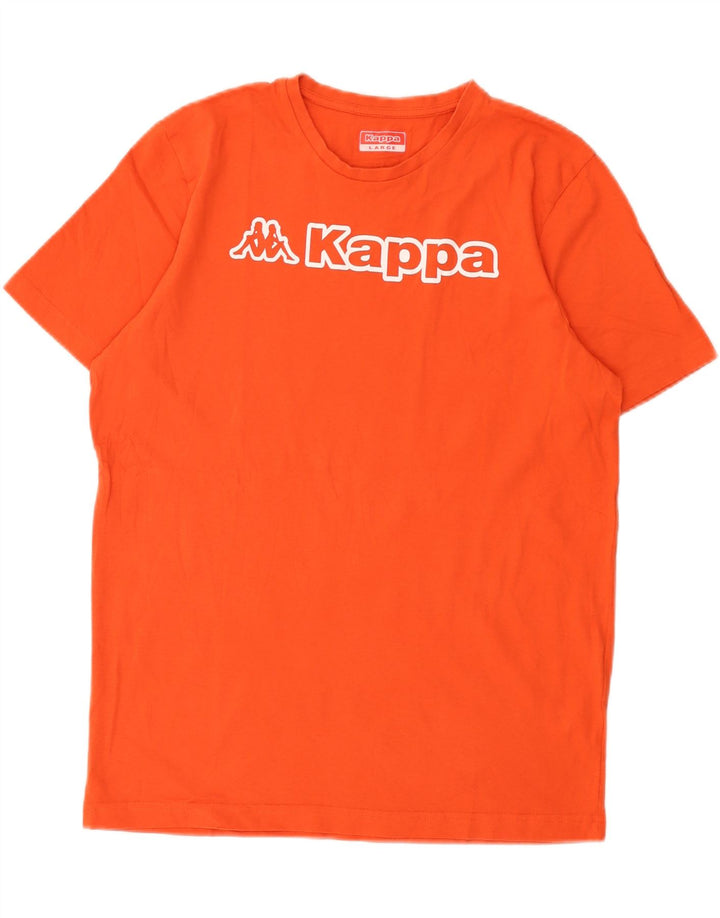 Kappa Mens Graphic T-Shirt Top Large Orange