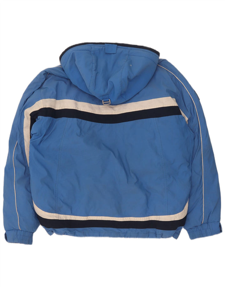 Aesse Mens Hooded Ski Jacket IT 52 XL Blue Colourblock Polyamide