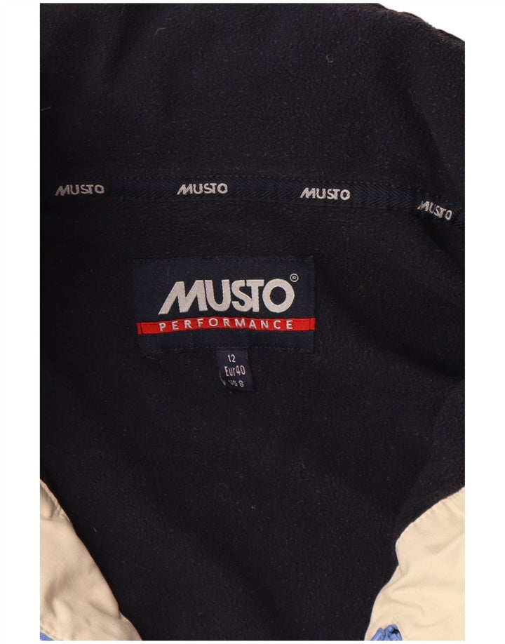 Musto Womens Windbreaker Jacket UK 12 Medium  Blue Polyester