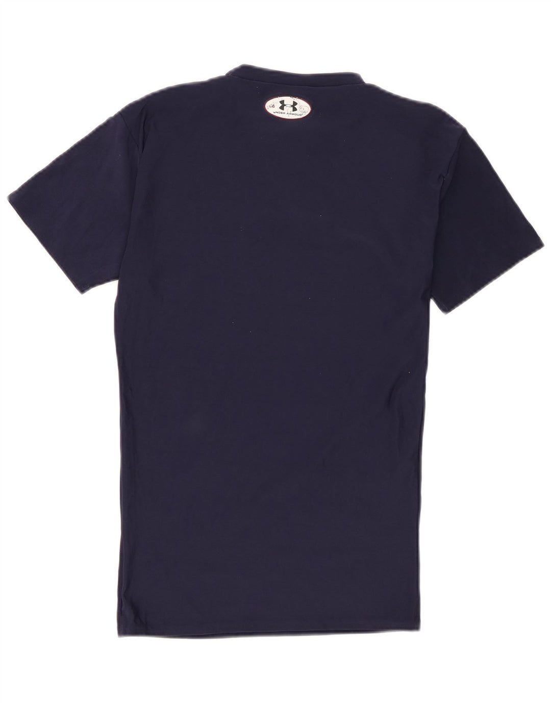 Under Armour Mens T-Shirt Top Large Navy Blue Polyester