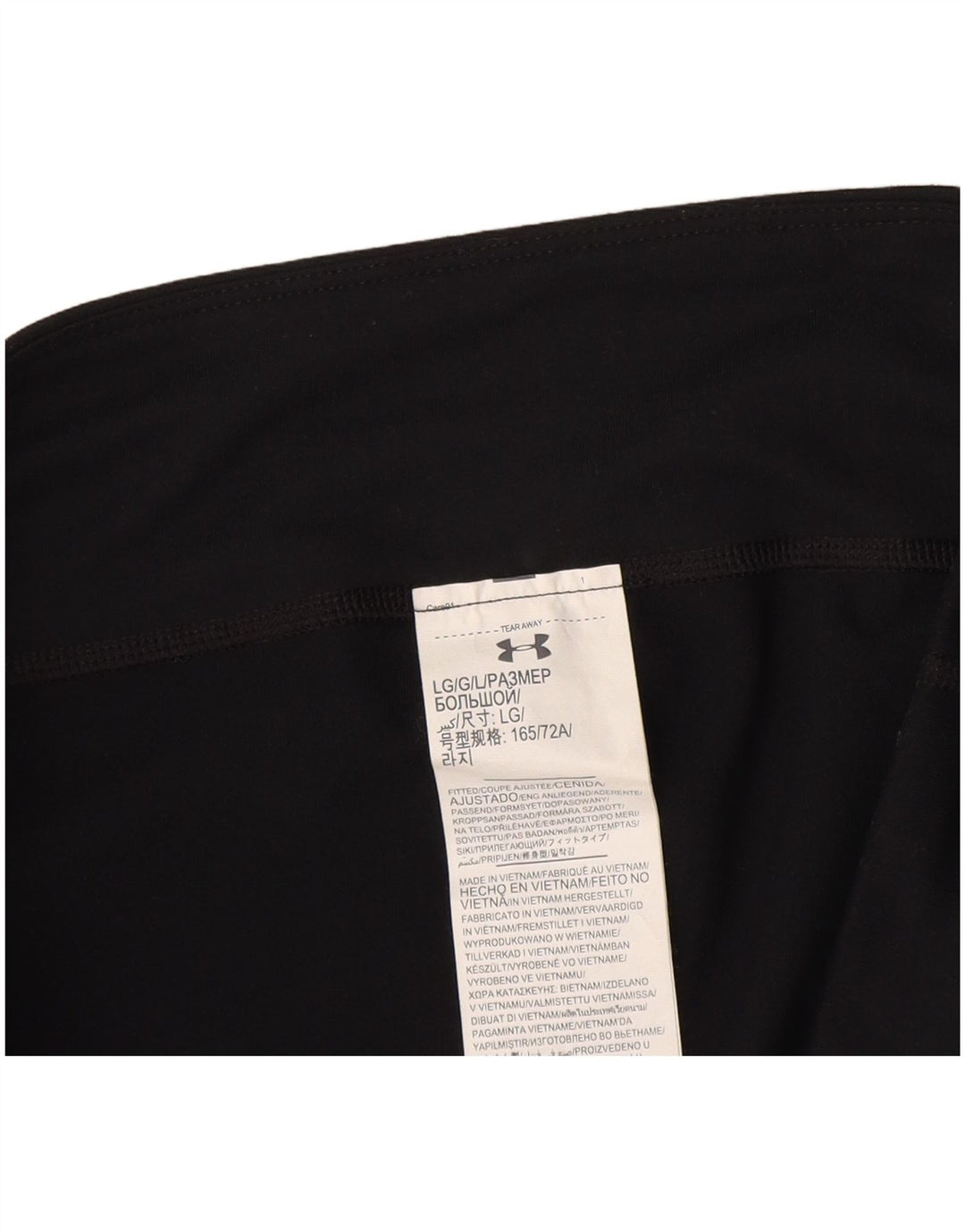 Under Armour Womens Capri Leggings UK 16 Large  Black Polyester