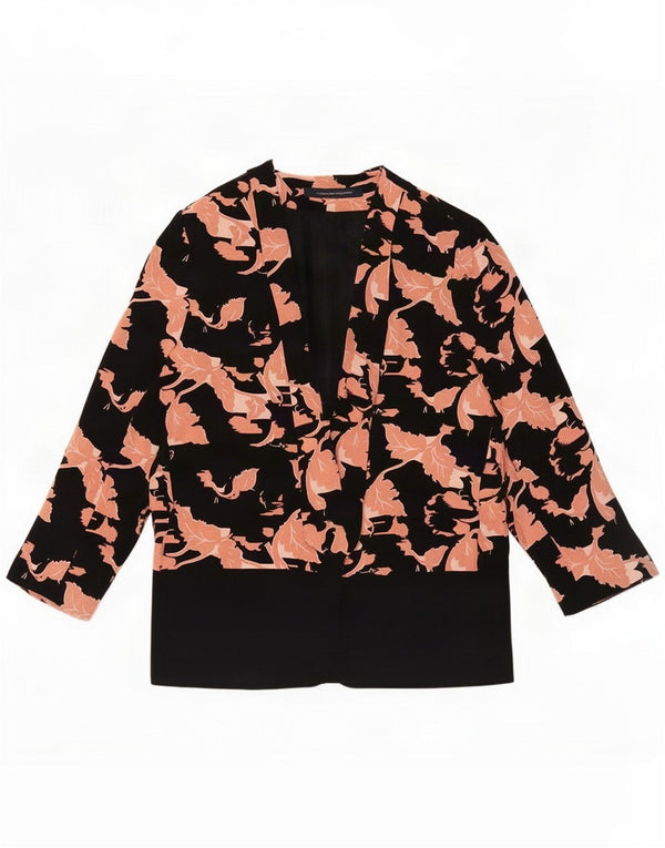 Chaqueta blazer de manga 3/4 para mujer de French Connection UK 40 XL Negro floral