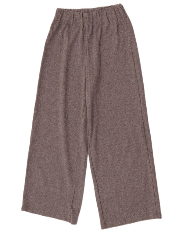 Zara Girls Wide Leg Casual Trousers 11-12 Years W24 L26 Grey Polyester