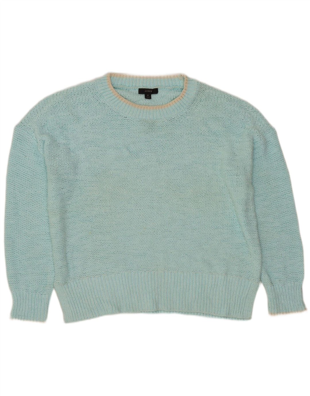 J. CREW Womens Oversized Boat Neck Jumper Sweater UK 14 Medium Turquoise