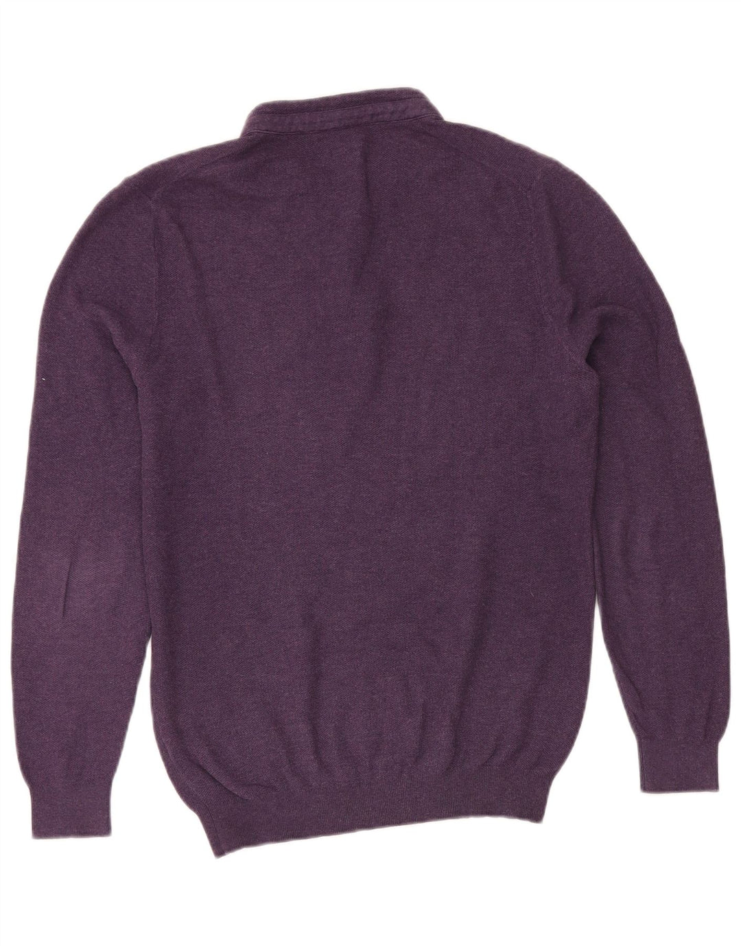 Massimo Dutti Mens Button Neck Jumper Sweater Large Purple