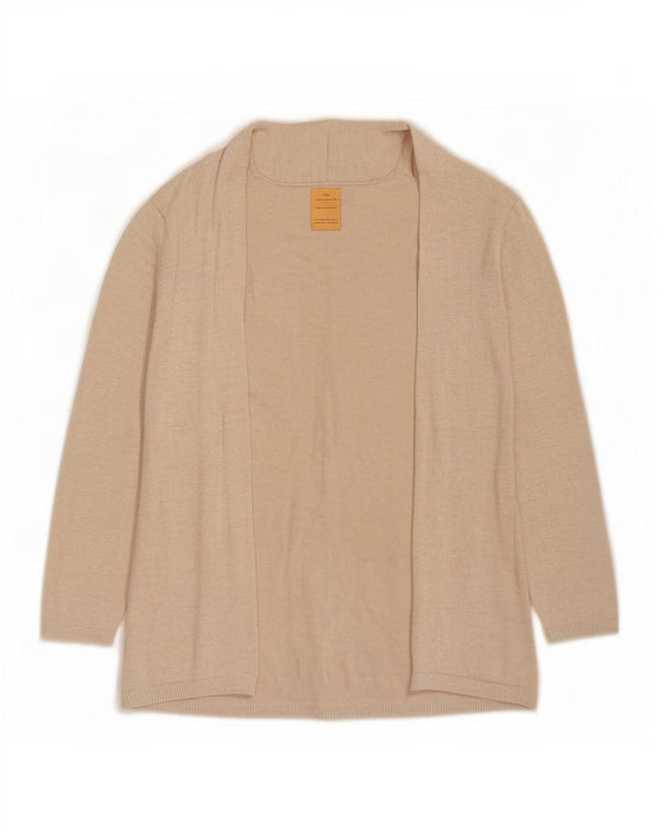 Zara Girls Regular Fit Cardigan Sweater 9-10 Years Beige Viscose Classic