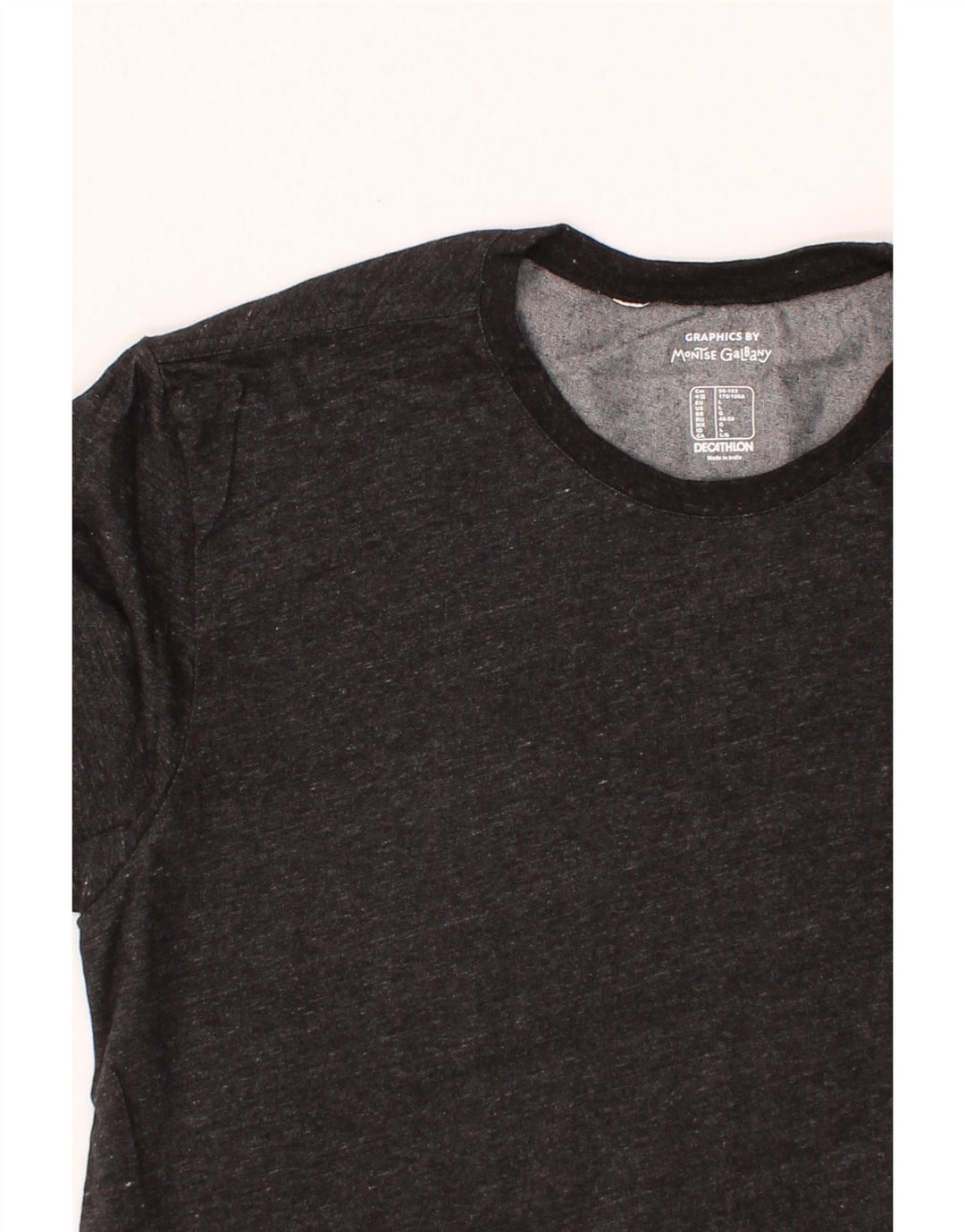 DECATHLON Mens T-Shirt Top Large Grey Flecked Vintage Decathlon and Second-Hand Decathlon from Messina Hembry 