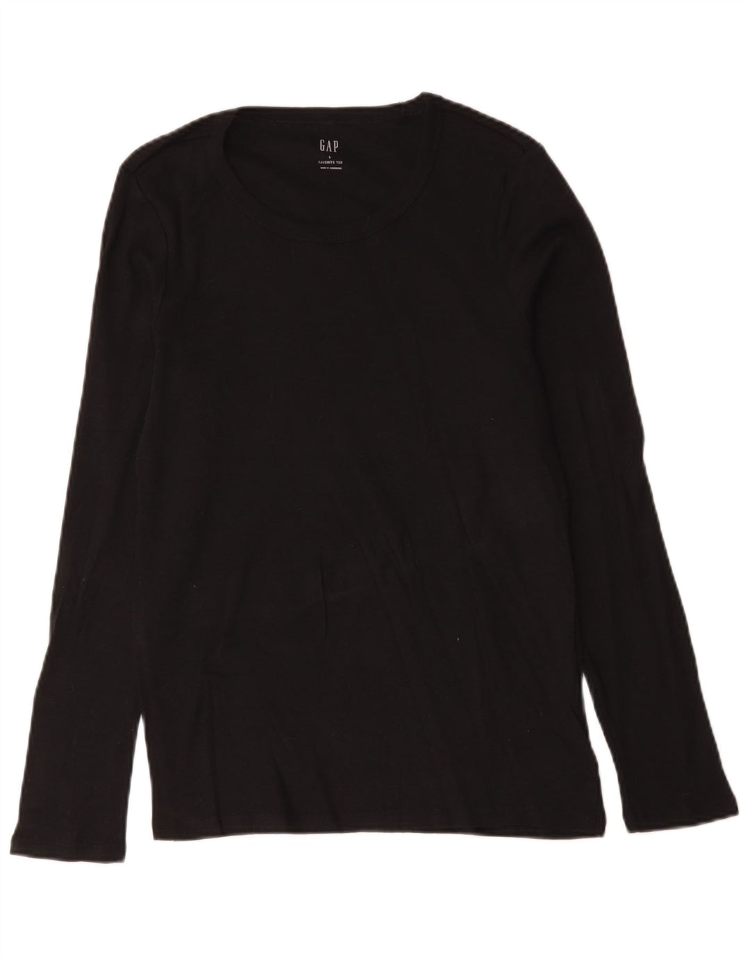 Gap Hombre Top Manga Larga Grande Algodón Negro