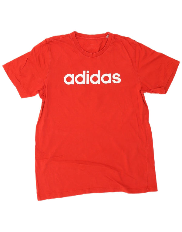 Adidas Mens Graphic T-Shirt Top Large Red Cotton