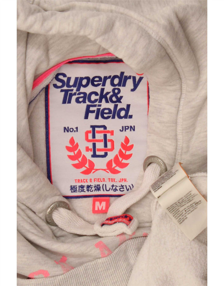 Superdry Mens Graphic Hoodie Jumper Medium Grey Cotton
