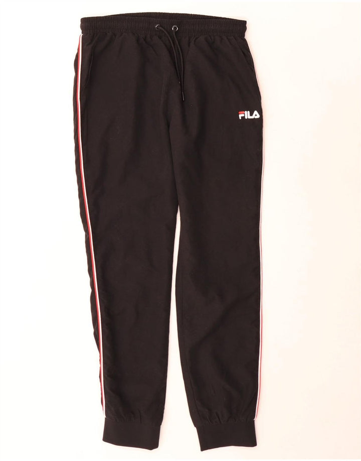 Fila Hombre Pantalones De Chándal Joggers Small Poliéster Negro