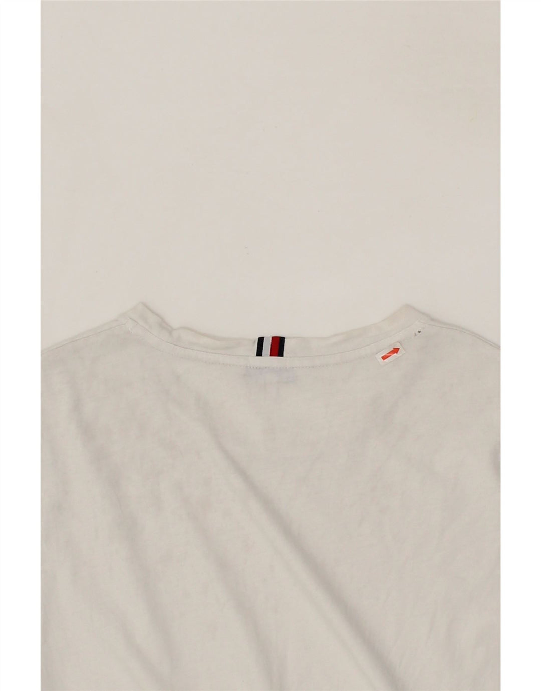TOMMY HILFIGER Mens T-Shirt Top Medium White Cotton Vintage Tommy Hilfiger and Second-Hand Tommy Hilfiger from Messina Hembry 