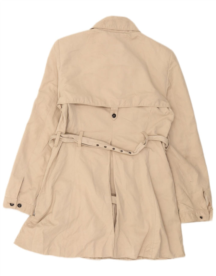 Zara Womens Trench Coat UK 12 Medium Beige Polyester