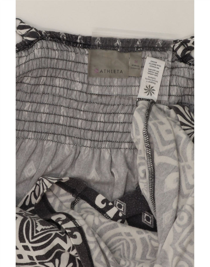 ATHLETA Womens Sundress UK 12 Medium Black Paisley Cotton Vintage Athleta and Second-Hand Athleta from Messina Hembry 