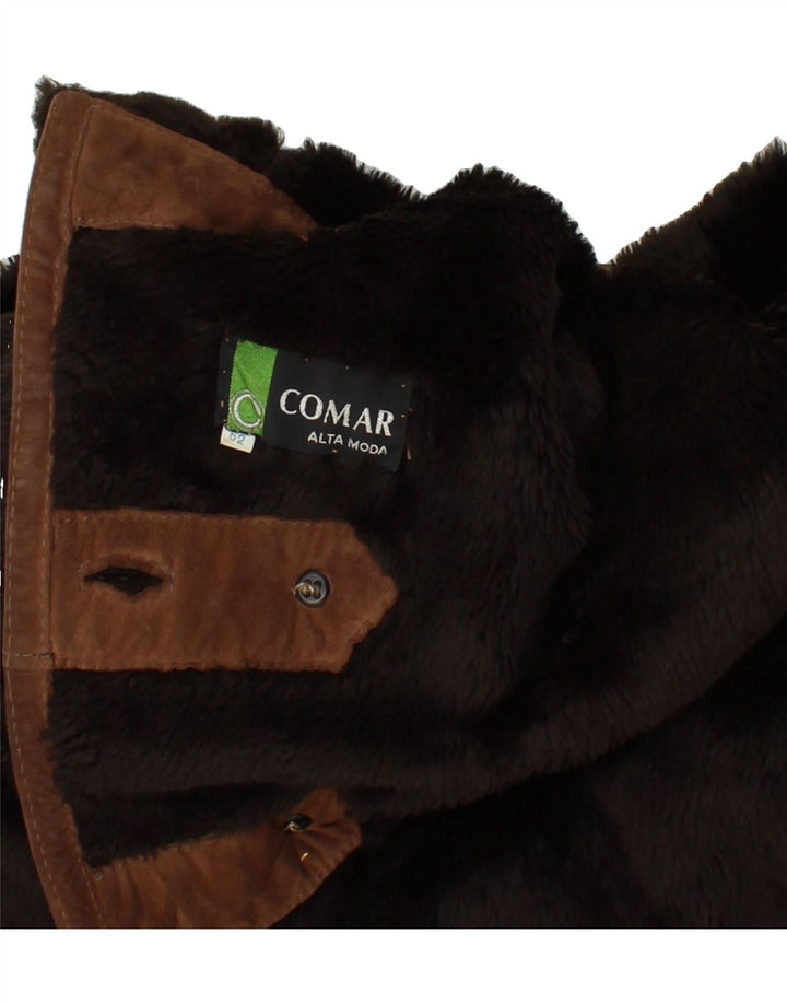 VINTAGE Dame Shearling Coat IT 52 2XL Brun