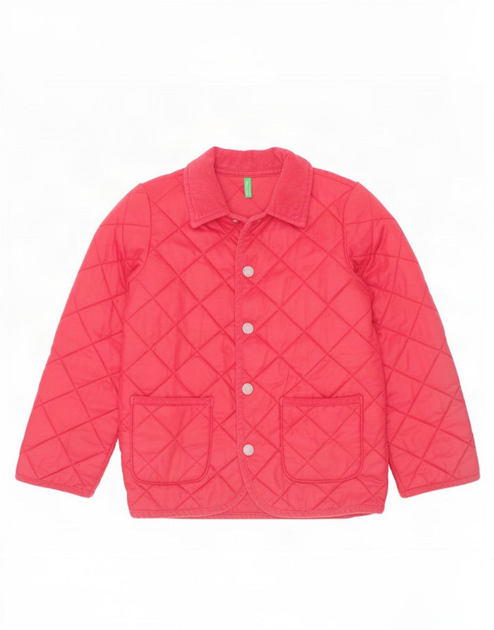 Giubbotto Trapuntato Bambino Benetton 6-7 Anni Small Bordeaux Poliammide