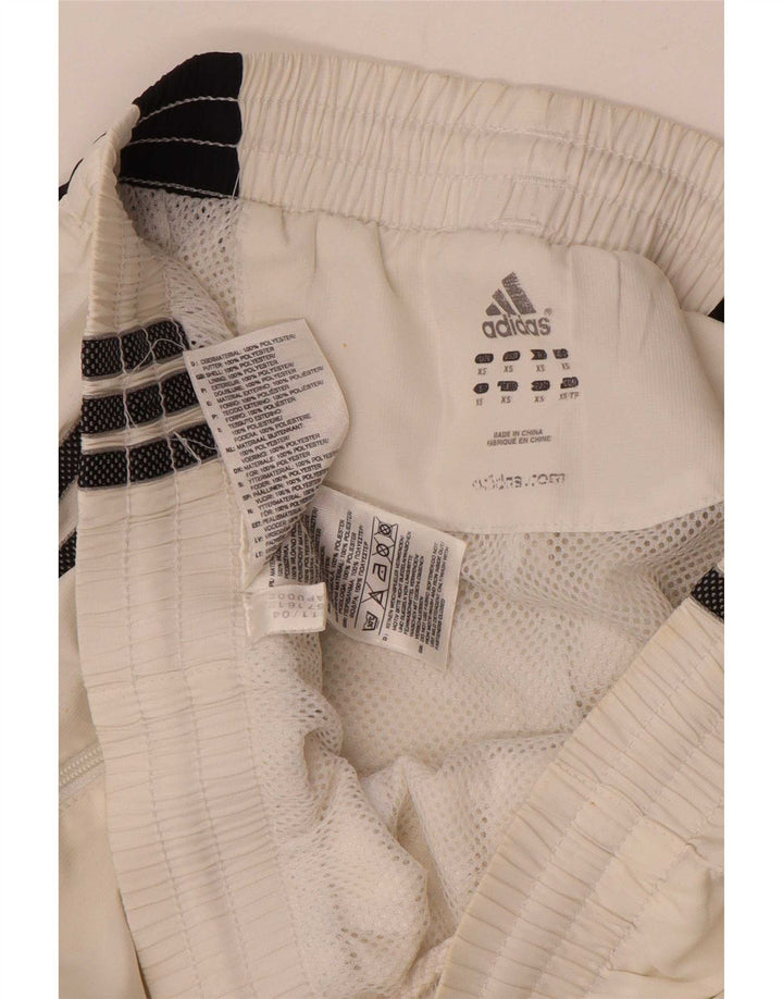 Adidas Mens Tracksuit Trousers XS White Colourblock Polyester