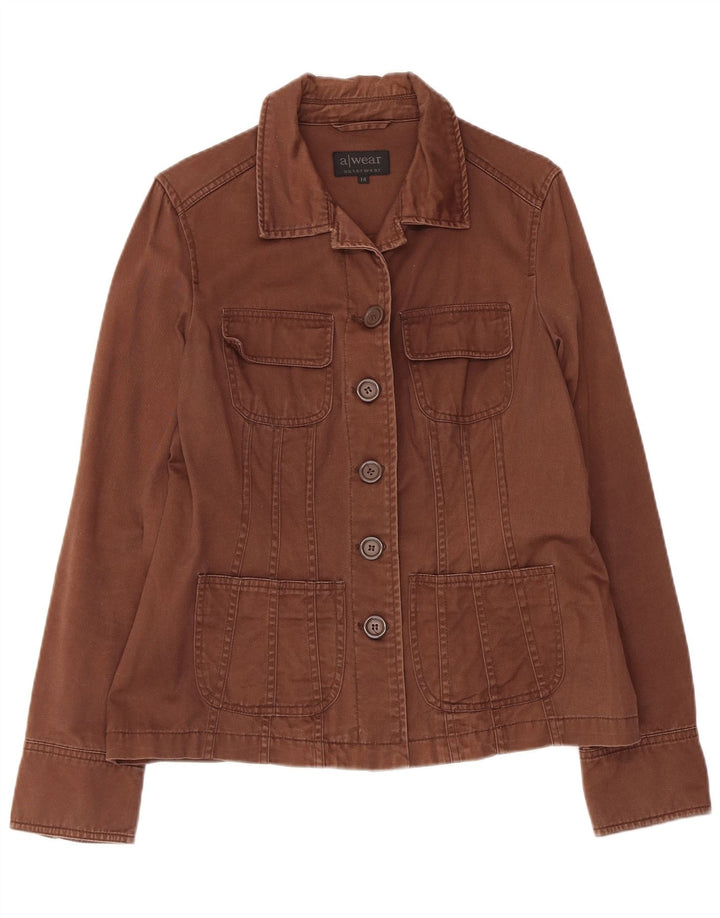 Awear Womens Utility Jacke UK 14 Mittelbraune Baumwolle