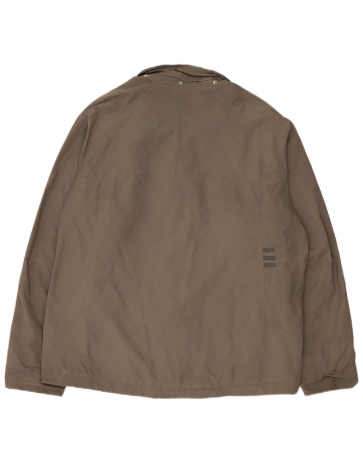 Adidas Mens Rain Jacket UK 40 Large Khaki Nylon