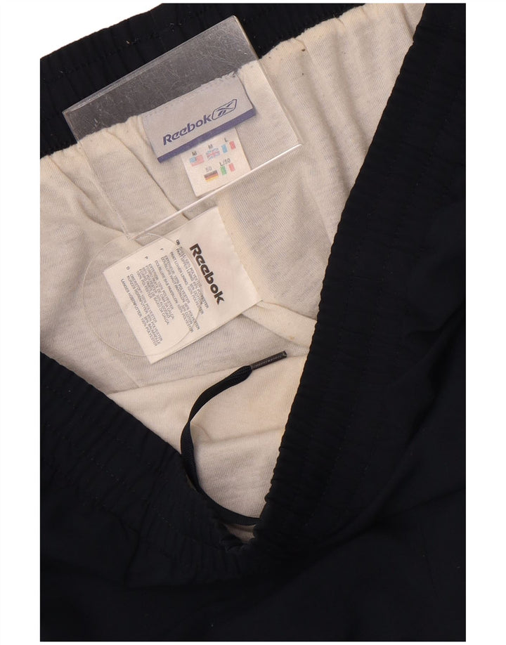REEBOK Mens Tracksuit Trousers Joggers Medium Navy Blue Polyester