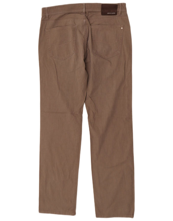 Pierre Cardin Pantalon décontracté Lyon homme droit W34 L32 coton marron
