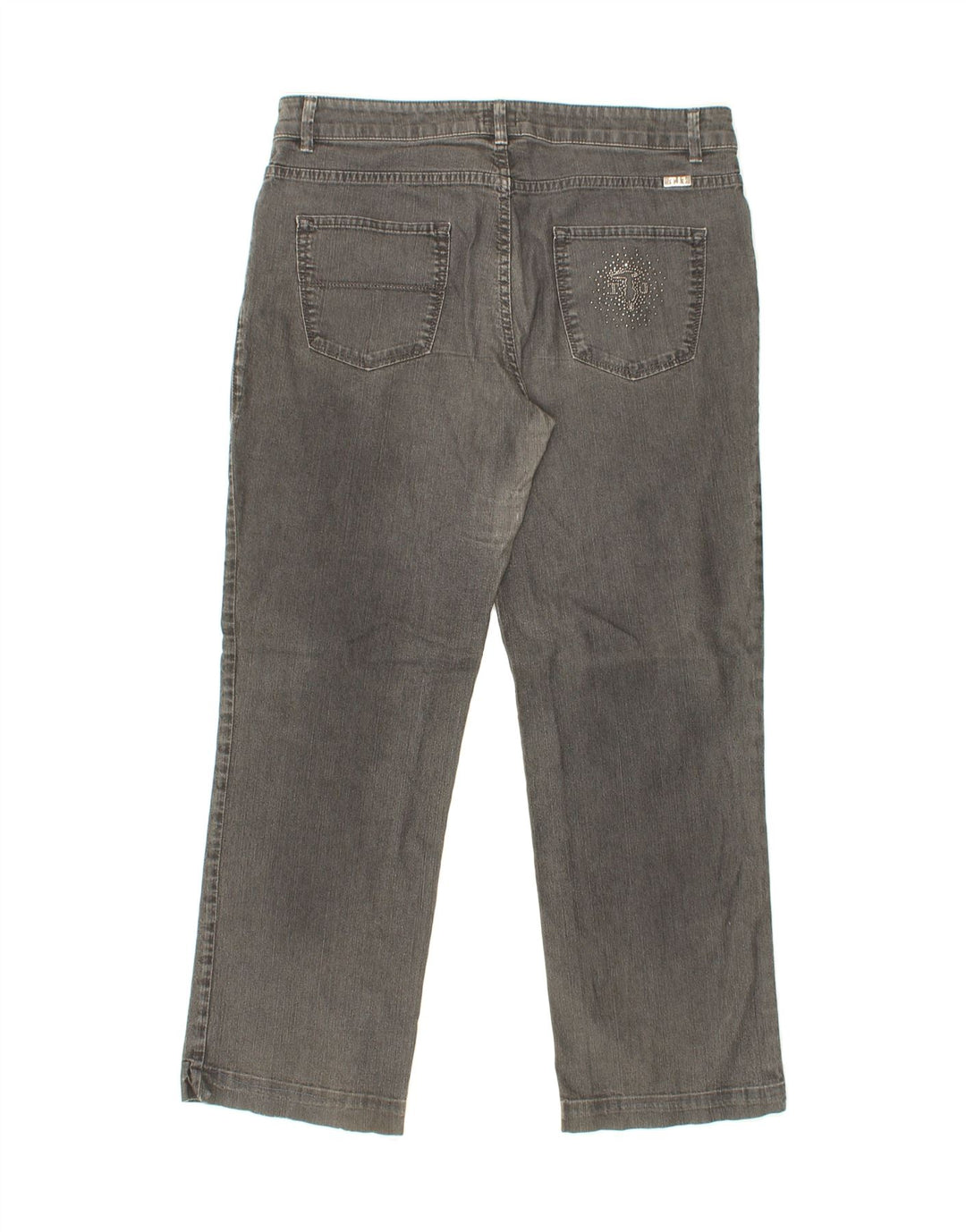 TRUSSARDI Womens Straight Jeans W33 L29 Grey Cotton Vintage Trussardi and Second-Hand Trussardi from Messina Hembry 