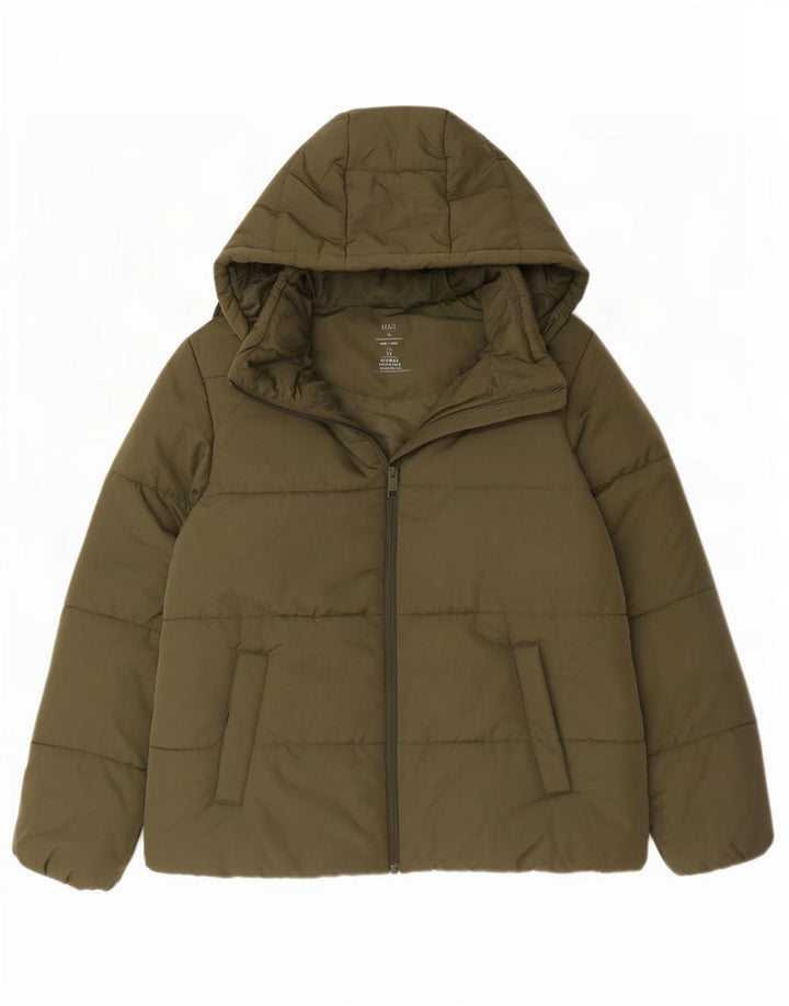 Marks & Spencer Γυναικείο μπουφάν με κουκούλα UK 16 Large Khaki Polyester