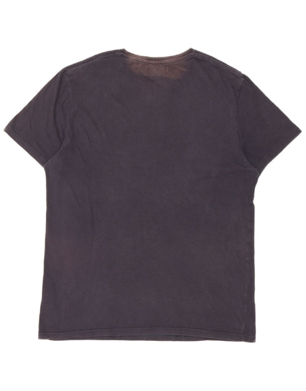Jack Wills Herre grafisk T-shirt Top Medium Marineblå Bomuld