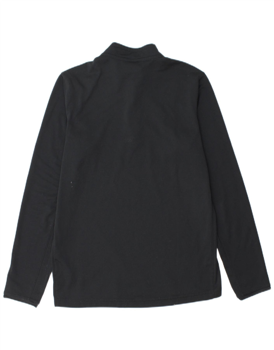 Top della tuta da ginnastica Nike Dri Fit con collo e zip da uomo, poliestere nero medio