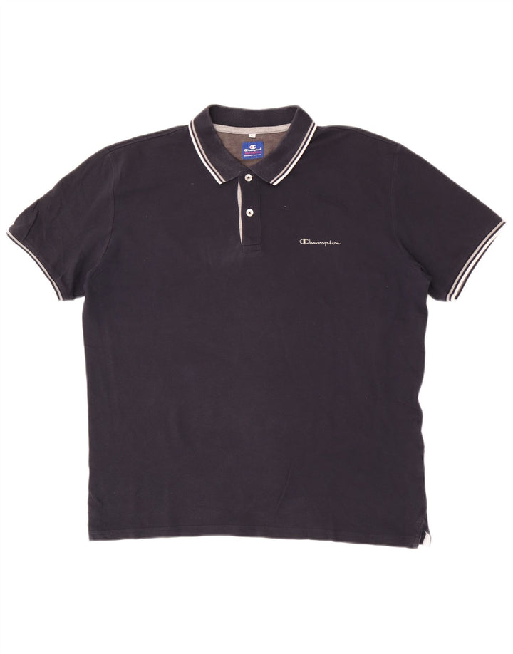 Champion Mens Polo Shirt Large Navy Blue