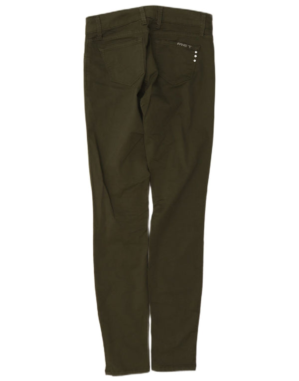 MET Dame Jessica Regular Skinny Casual Bukser W26 L30 Khaki Bomuld