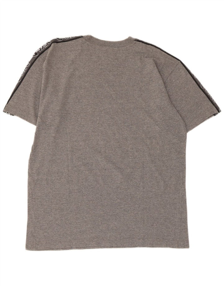 Asics Herre grafisk T-shirt Top Medium Grey Flecked Bomuld