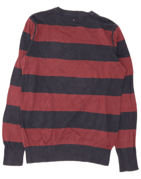 Tommy Hilfiger drenge sweater med rund hals 15-16 år Bourgogne stribet
