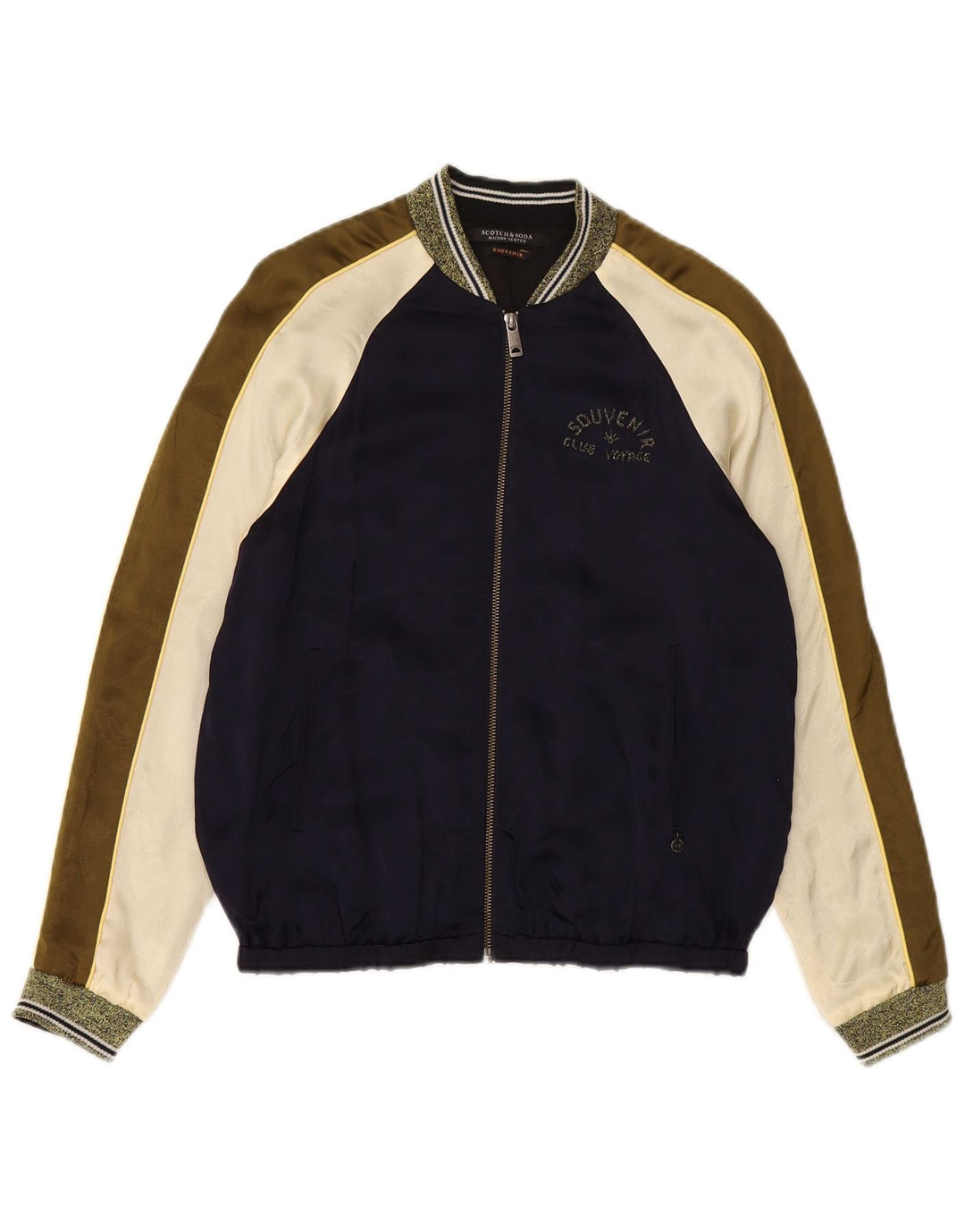 SCOTCH & SODA Womens Tracksuit Top Jacket UK 14 Medium Navy Blue