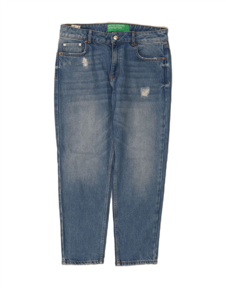 BENETTON Womens Slim Jeans W30 L27 Blue Cotton Vintage Benetton and Second-Hand Benetton from Messina Hembry 