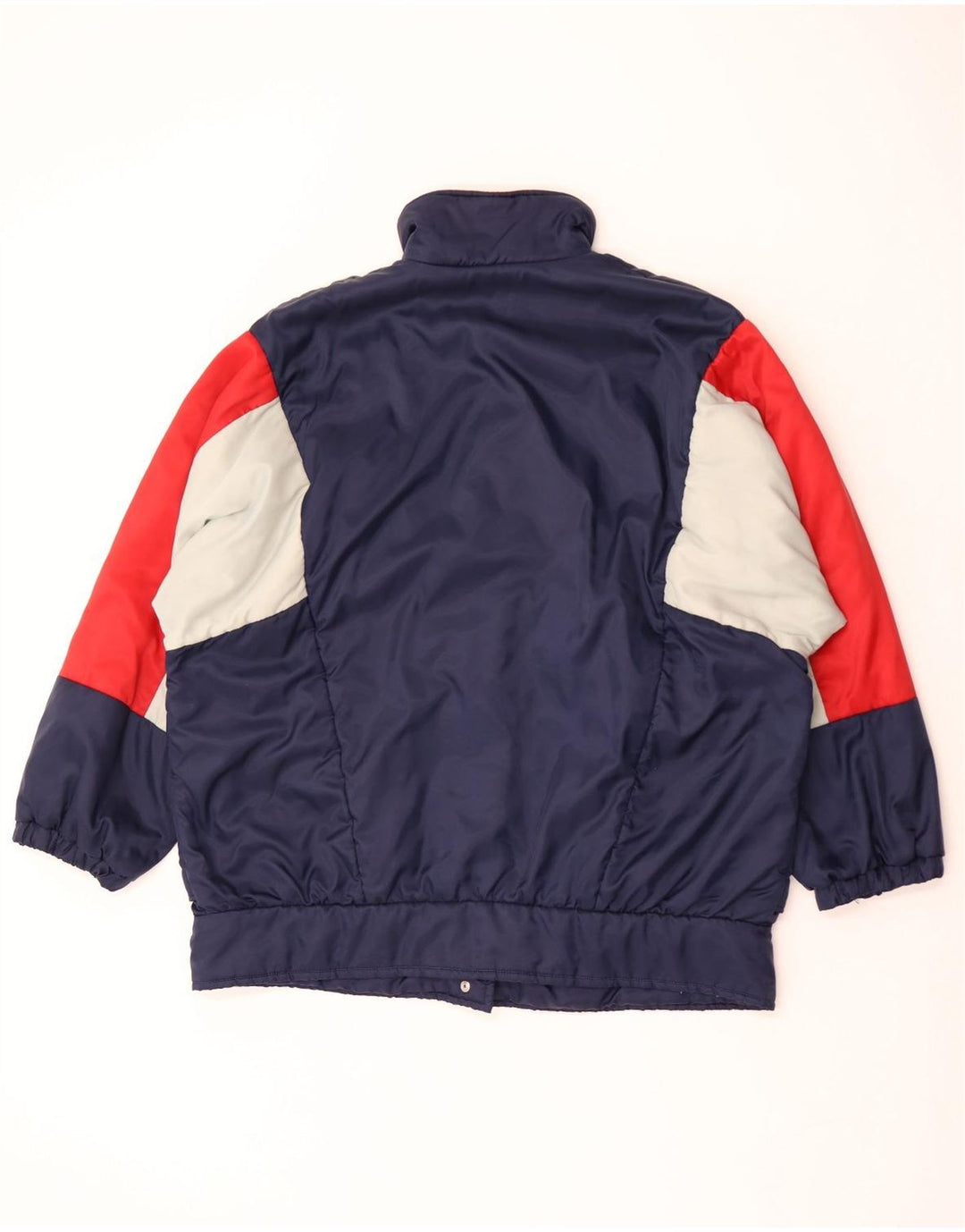 Vintage Mens Tracksuit Top Jacket 2XL Navy Blue Colourblock