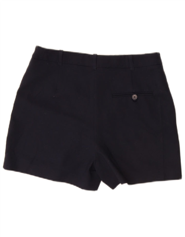 Zara Womens Chino Shorts Medium W28  Navy Blue Cotton